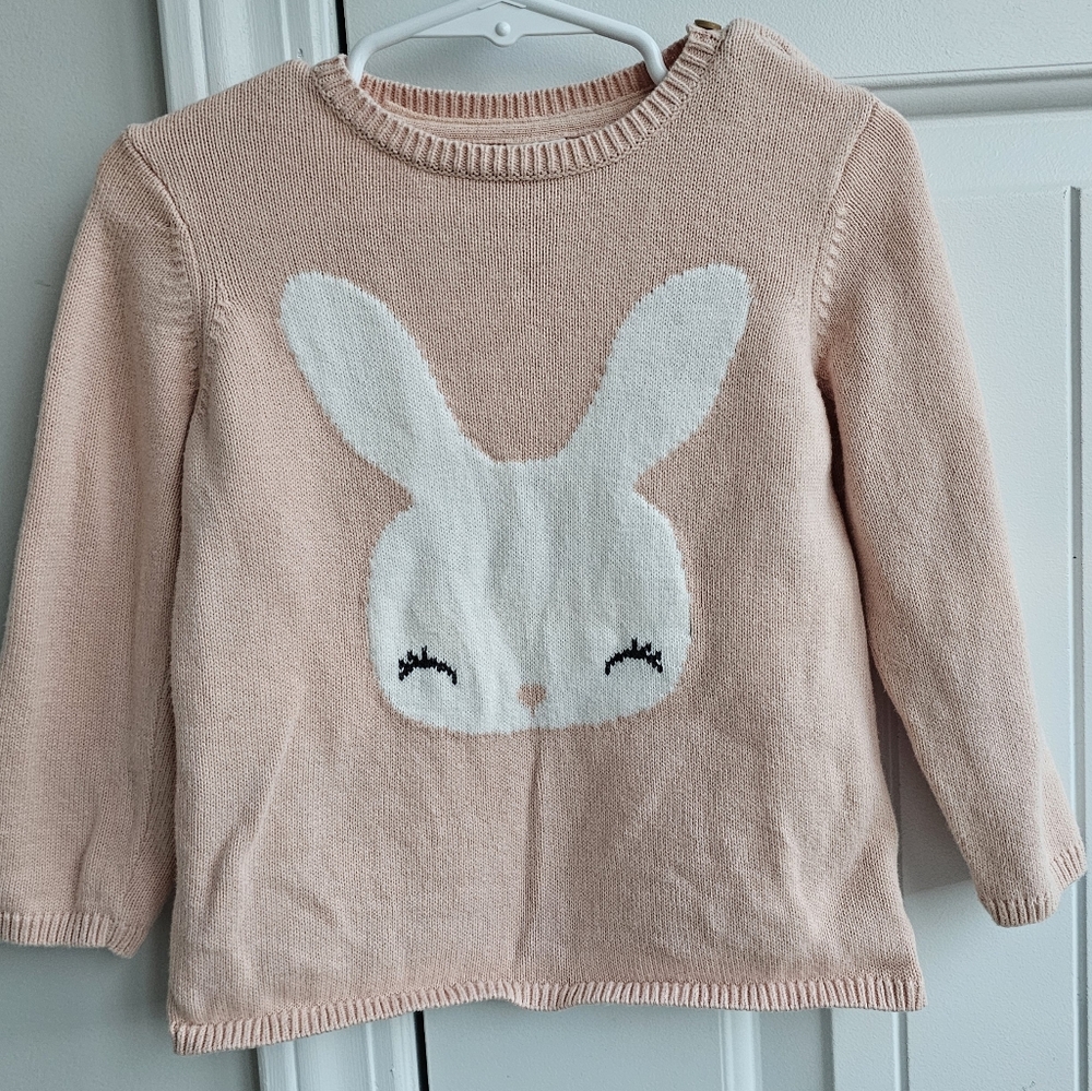 H&M Blush Pink Bunny Sweater 18months